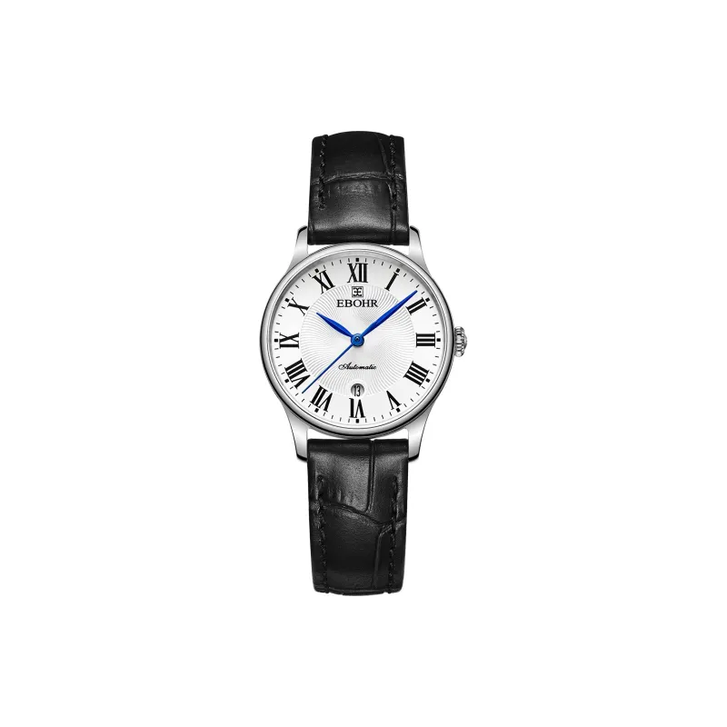 EBOHR Cana Collection Mechanical Movement Cowhide Strap Watch Women's Watch White Dial-6