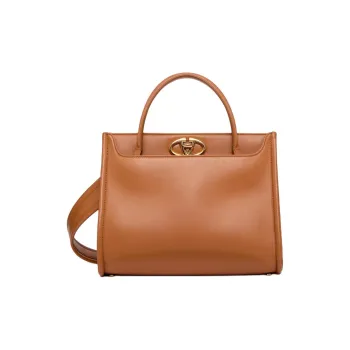 Valentino Vlogo Calfskin One Shoulder Handbag Small Size Women's Almond