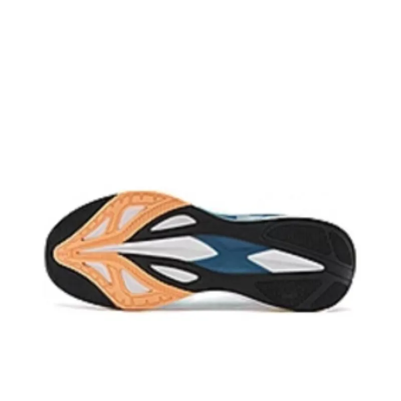 QIAODAN Cushioning Lightweight Low Top Running Shoes Men's Blue White Black-3
