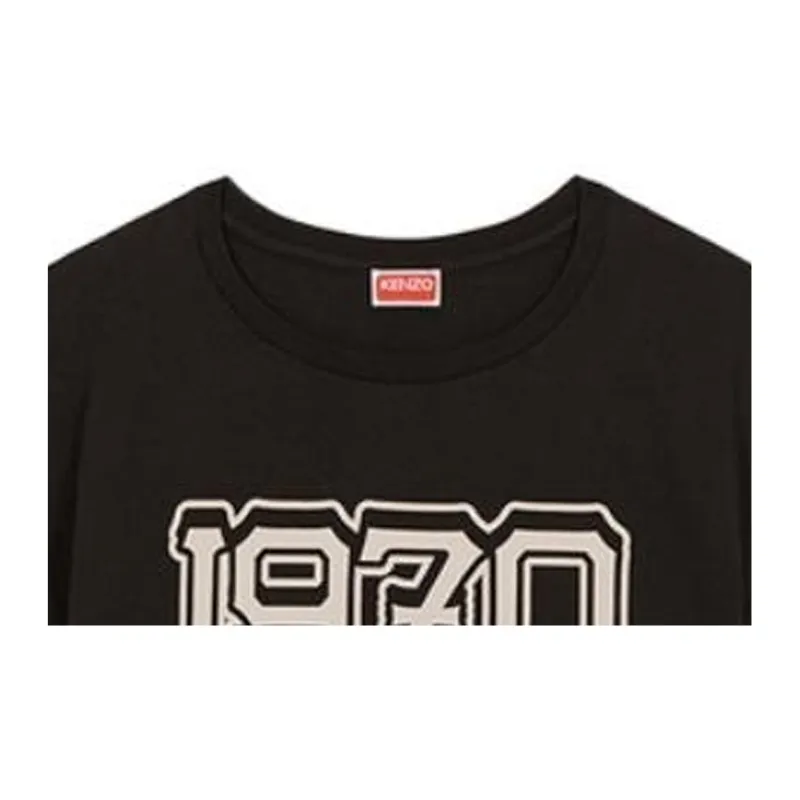 KENZO X Nigo 1970 Varsity Boxy T Shirt Black-2