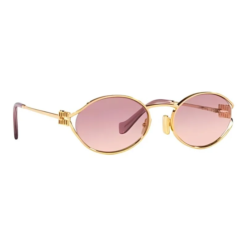 MIU MIU Eyewear Logo-plaque Oval-frame Sunglasses-0