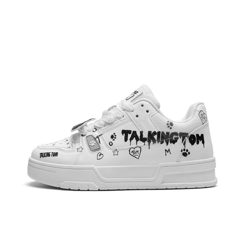 TALKING TOM Coverage Support Abrasion Resistant Lightweight Breathable Slip Resistant Low Top Skateboard Shoes Unisex-1