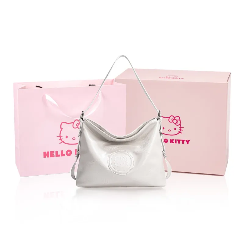 MESUCA Kitty Series PU Tote Bag, Shoulder Bag Women's Black/White-0
