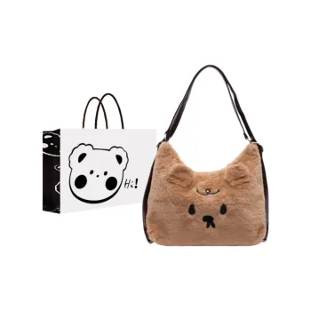 NX DOUGHNUT Faux Fur Shoulder Bag Regular Women's Khaki
