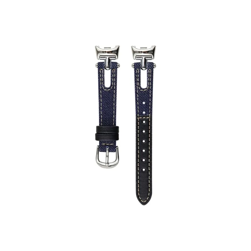 CHRROTA Watch Band Xiaomi Compatibility Metal, Denim Material-7