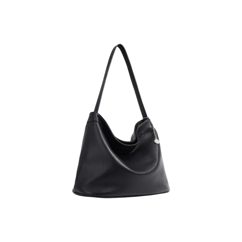 COURONNE Top Grain Cow Leather Shoulder Bag Tubas Women's Matte Dark Brown-11
