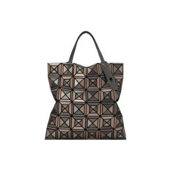 ISSEY MIYAKE PVC Polyvinyl Chloride Handbag Women's Brown Mixed