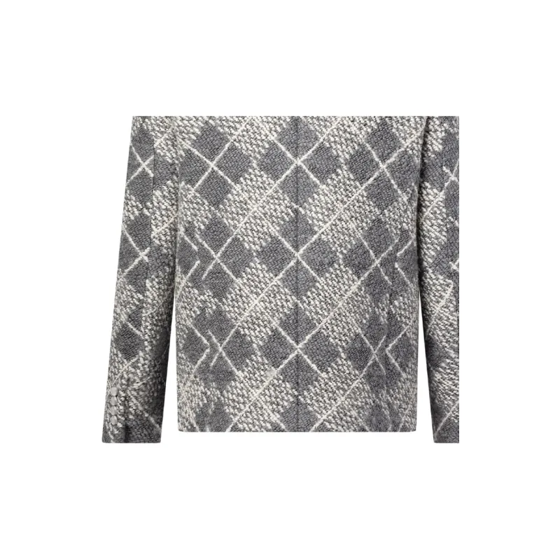 LOUIS VUITTON Chic Collarless Wool Jacket-5