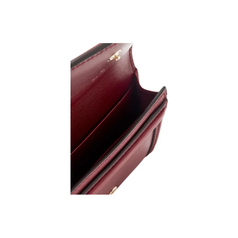 GUCCI Blondie Calfskin Card Holder Women's Red-2