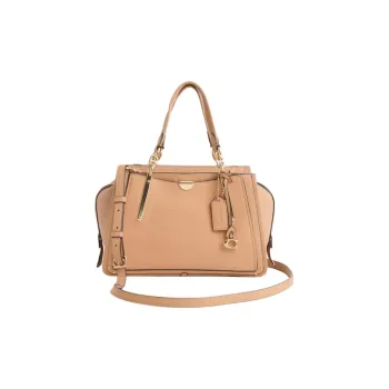 COACH Dreamer Smooth Leather Tote Bag Shopping Bag Shoulder Bags Large Size Women's Light Brown