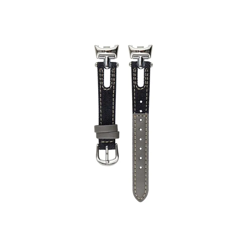 CHRROTA Watch Band Xiaomi Compatibility Metal, Denim Material-8