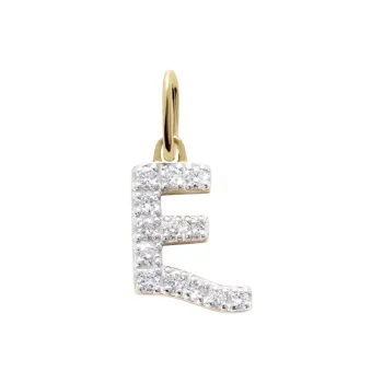 Monica Vinader E Charm Diamond Necklace