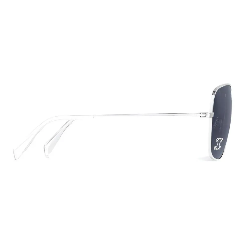 CELINE Triomphe Rhinestone 01 Sunglasses In Metal With Crystals-3
