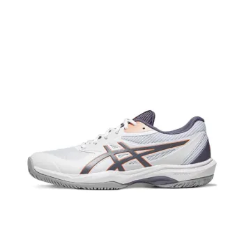 Asics Abrasion Resistant Low Top Tennis Shoes Men's White Gray