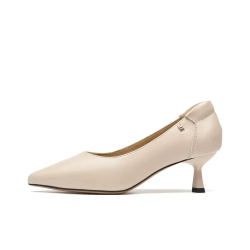 Spider King Slim Heel High Heels Women's Beige