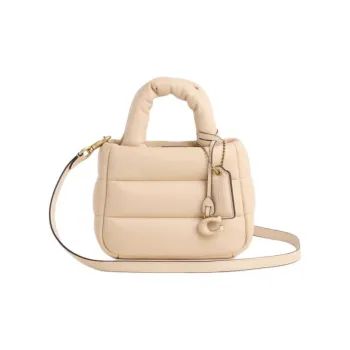 COACH Nappa Soft Leather Tote Bag Shopping Bag Shoulder Bag Handbag Mini Women's Beige