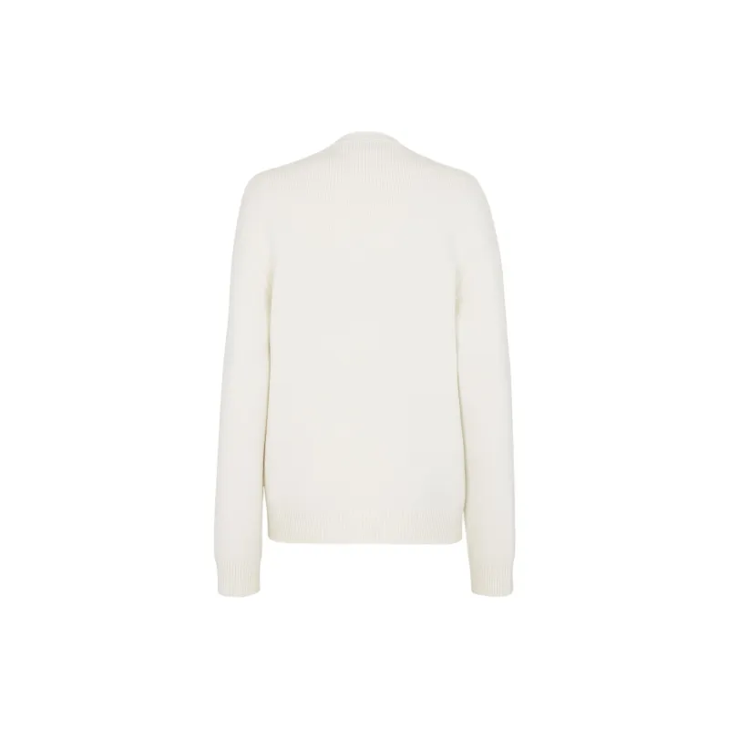 FENDI Logo Embroidered V Neck Cardigan-1