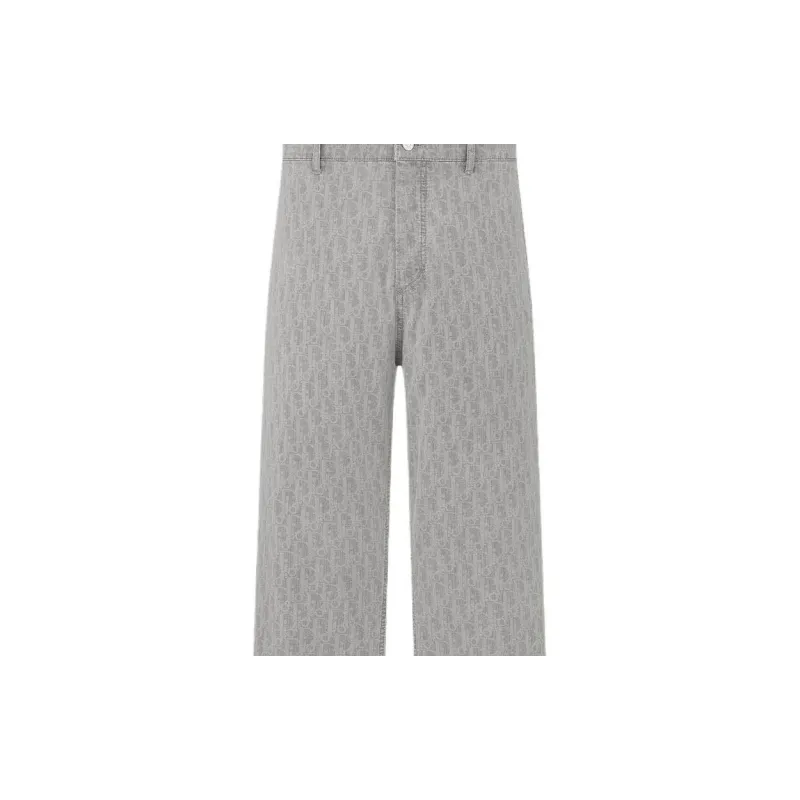 DIOR Monogrammed Straight Leg Jeans-5