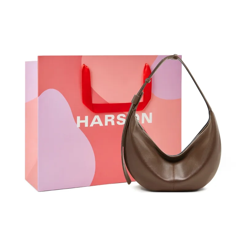 HARSON PU Shoulder Bag, Crossbody Bag Women's Coffee-0