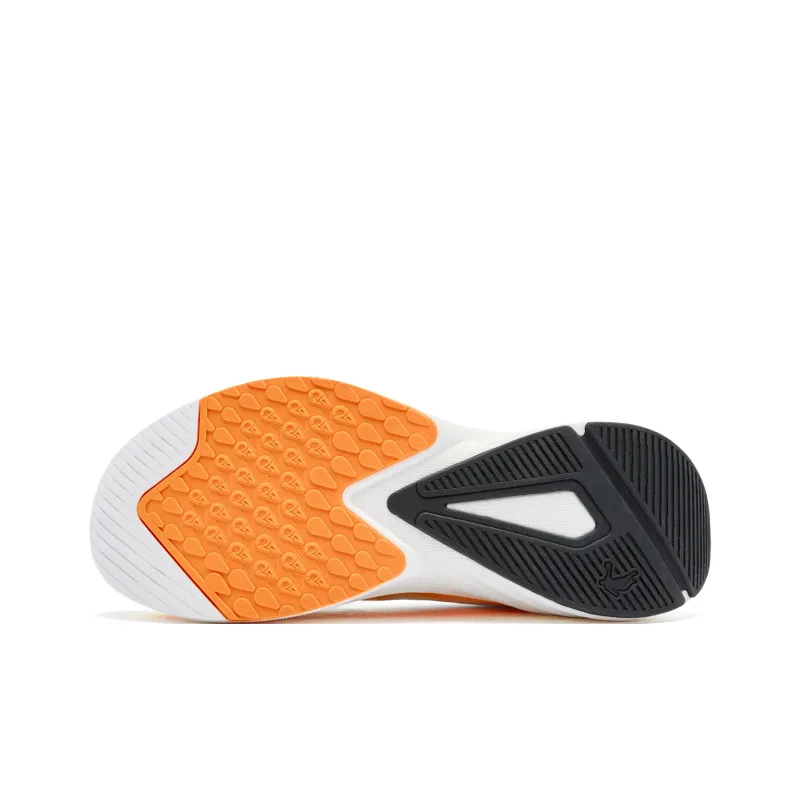 QIAODAN Cushioned Slip Resistant Abrasion Resistant Low Top Casual Running Shoes Men's White Orange Black-4