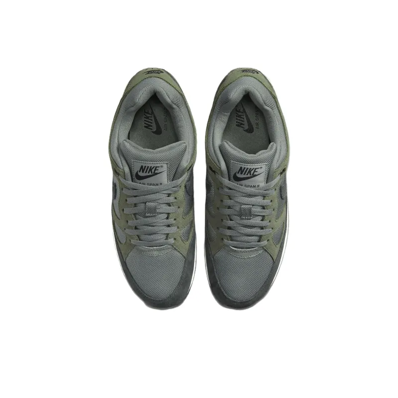 Nike Air Span 2 Cushioning Lightweight Low Top Casual Shoes Men's Gray Green-2