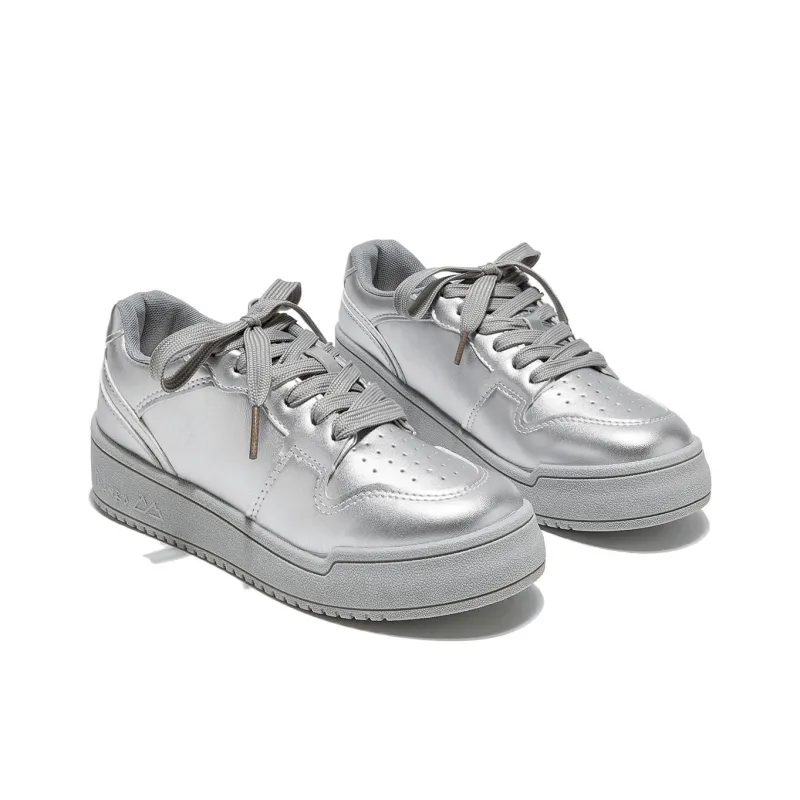 Georgina Goodman Skateboard Shoes Women's Low Top Silver, Ecru, Rose Red, Yellow, Neon Green, Moon Blue-1