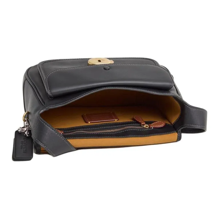 COACH TabbyMessenger Gloves Made Of Tanned Leather Envelope Bag Crossbody Bags Medium Size Women's Black-1