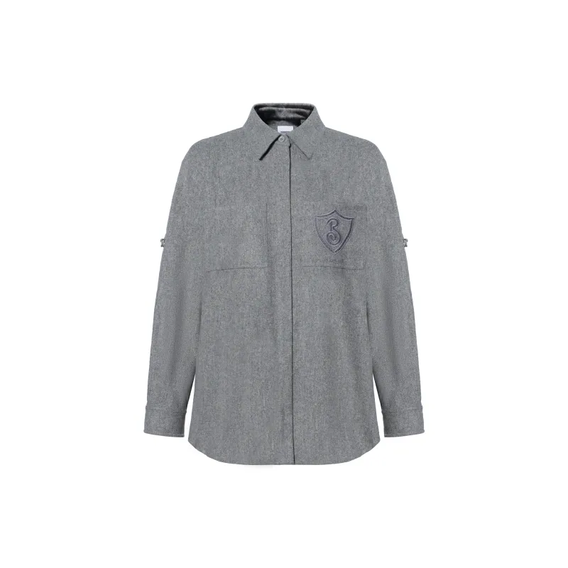 Burberry shirt womens grey on sale