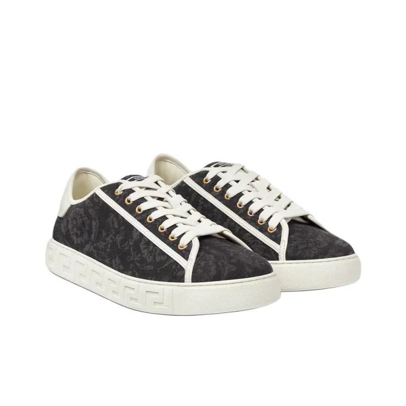 FANSIZHE Barocco Low Top Skateboard Shoes Men's Black-2