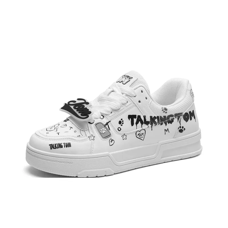 TALKING TOM Coverage Support Abrasion Resistant Lightweight Breathable Slip Resistant Low Top Skateboard Shoes Unisex-2