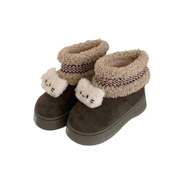 SHIGUDE Cotton Slippers Home Slippers Women's Black-18