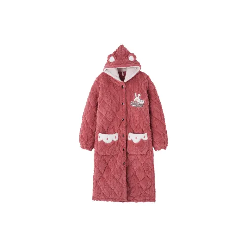 MADALLO Bath Robes Women's Watermelon Red