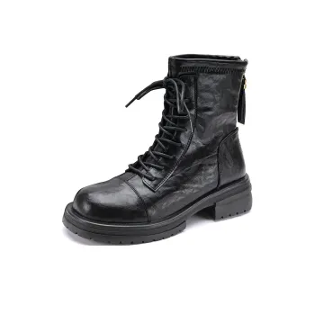FOXER Ankle Boots Medium Heel Women's Black