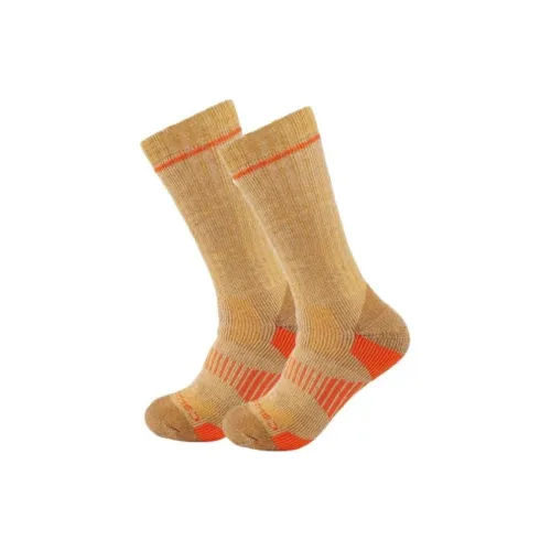 Carhartt Mid-Calf Socks Men's 2 Pack Khaki