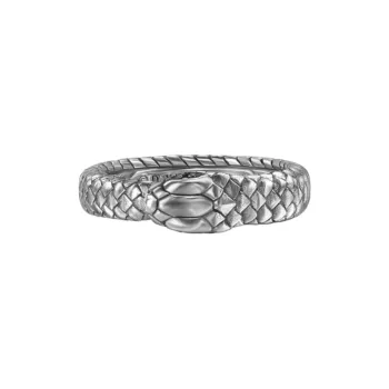 David Yurman Sterling Silver Ouroboros Diamond Band Ring 6mm