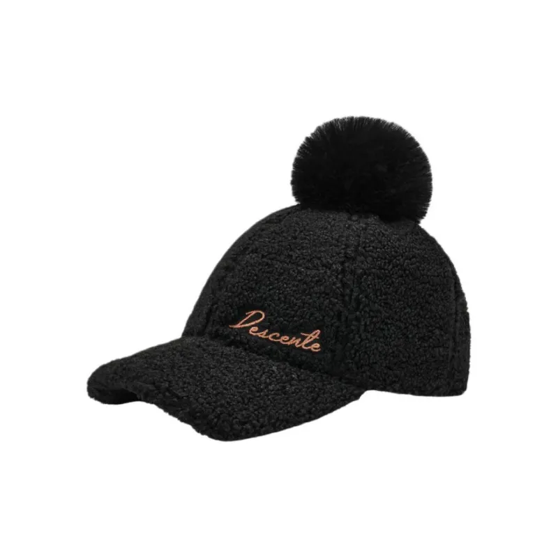 DESCENTE Polar Fleece Baseball Caps Kids' White/Black-2