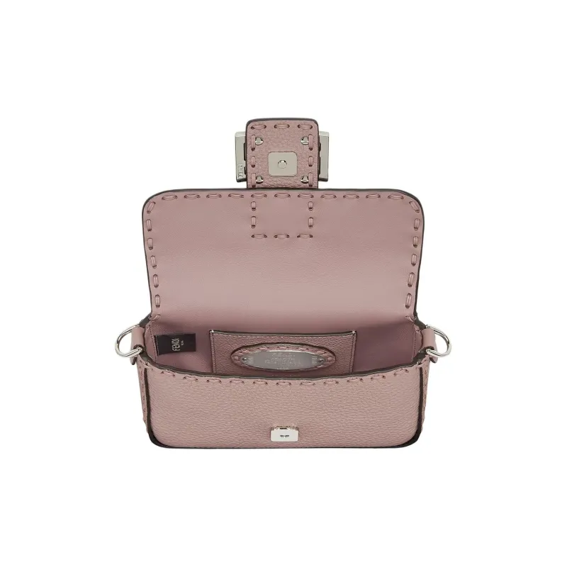 FENDI Baguette Calfskin Shoulder Bag, Crossbody Bag, Handbag Mini Women's Pink Purple-3
