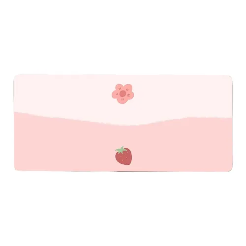 LOVINGCOOL Leather Strawberry And Hamster Extra Large Girl Office Desk Pad For Computer Fabric Keyboard Mat Mouse Pads