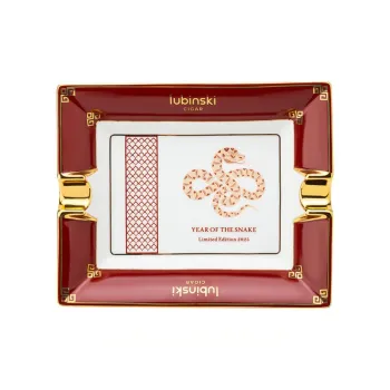 LUBINSKI Bone China Ashtrays Red