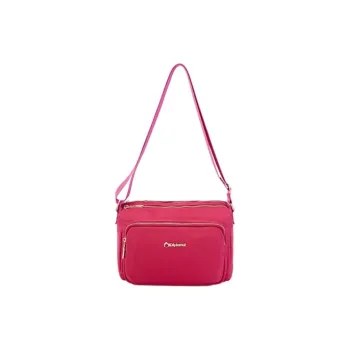 Diplomat Fabric Shoulder Bag Small Size Unisex Pink/Dark Blue
