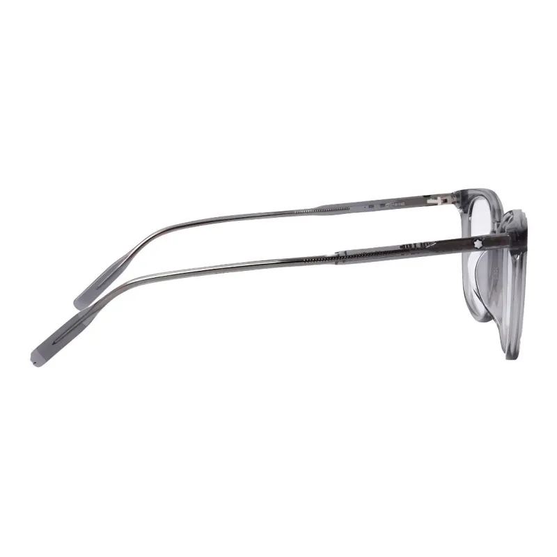 MONTBLANC Plate Frame Oval Eyeglass Frames Men's Gray-2