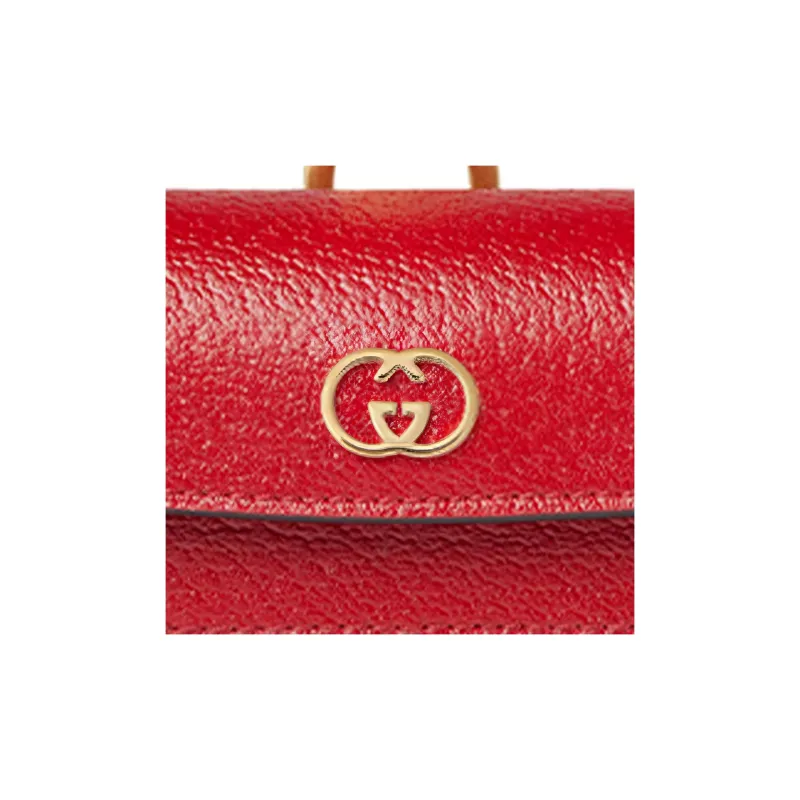 GUCCI Recycled Material Storage Bag Unisex Furong Red-4