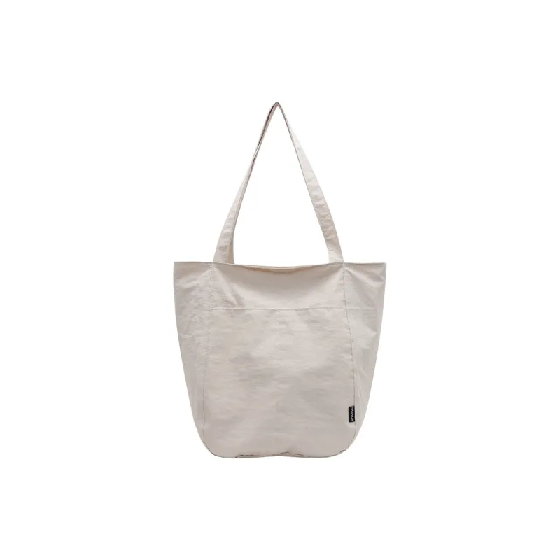 SUN EARTH &U Fabric Tote Bag, Shoulder Bag Regular Women's Black/Beige/Khaki-3