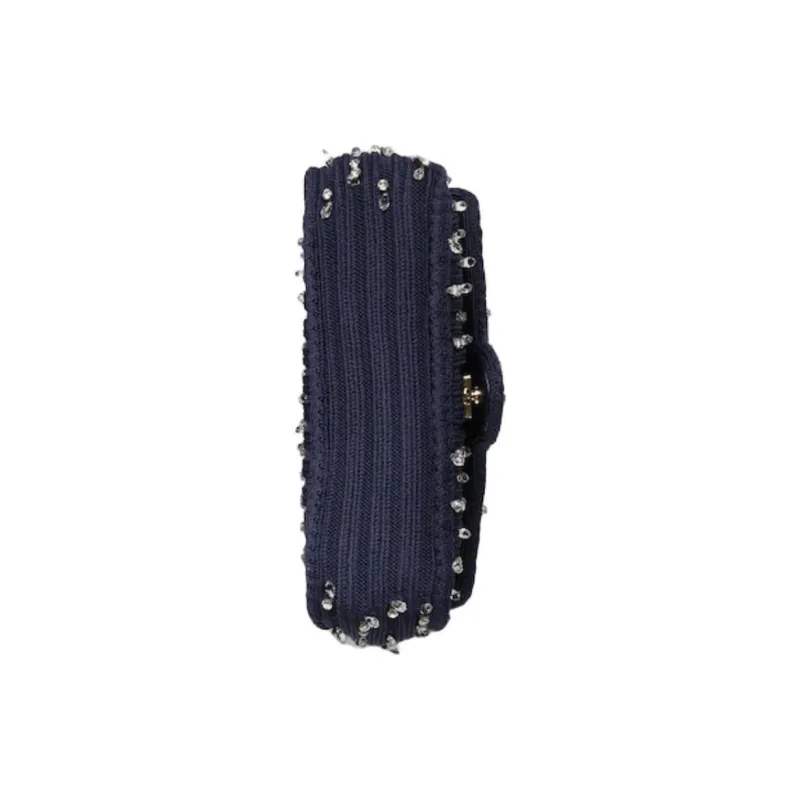 GUCCI GG Marmont Wool Shoulder Bag Small Size Women's Blue-4