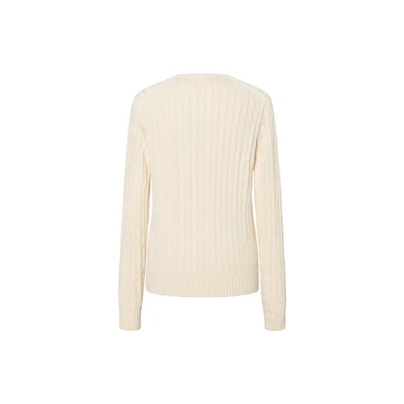 Polo Ralph Lauren Kimberly Cable Knitted V Neck Jumper-1