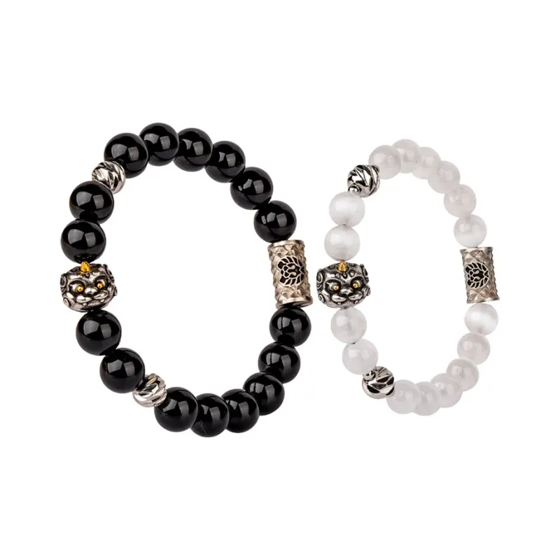 Rastaclat Agate Small Lion Chinese Style Beaded Bracelet Unisex-6