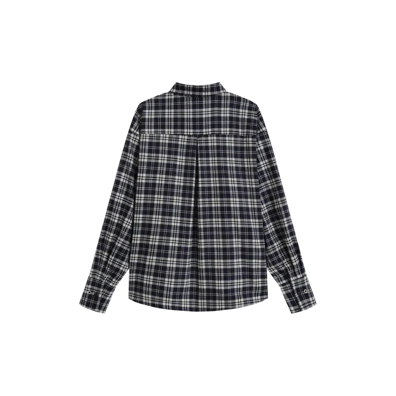 ANTERIORLOVED Shirt Unisex Blue Plaid-1
