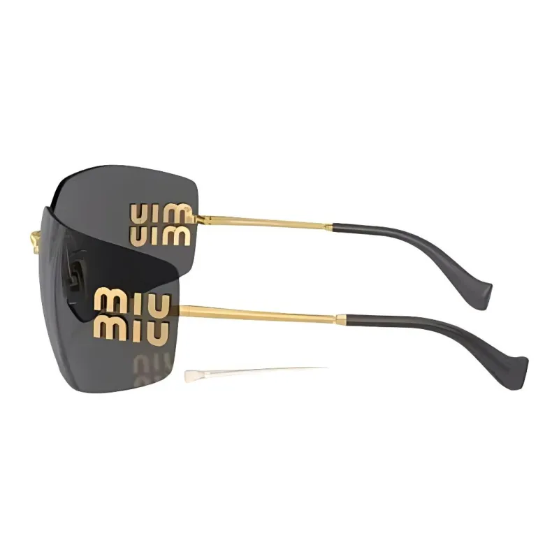 MIU MIU Logo Plaque Oversize Frameless Sunglasses-4