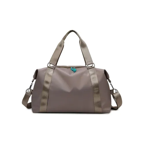 LETOO Oxford Travel Bag Unisex Khaki/Versatile Black/Cherry Blossom Pink