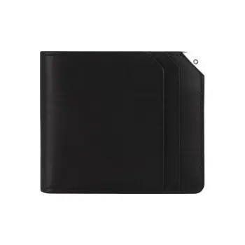MONTBLANC Cow Leather Cropped Leather Clip Wallet Men's Black